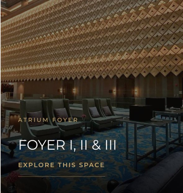 Foyer I, II & III atrium